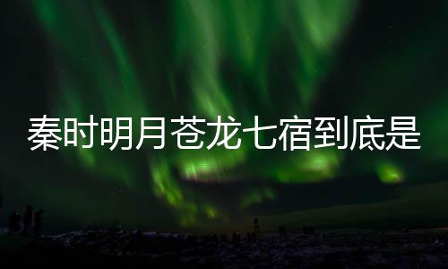 明月么东别是西 到底秦时七宿七宿人分苍龙苍龙继承是什谁